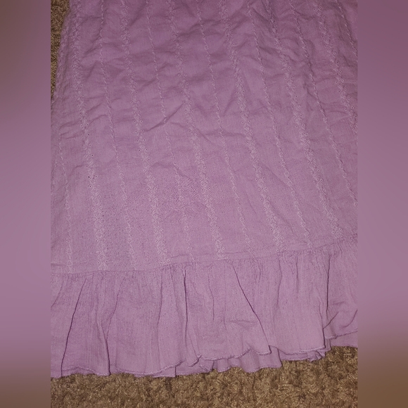 Denim&Co Lilac A-Line Skirt with Ruffle Hem - Picture 3 of 5
